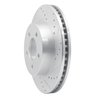 E-Line Drilled & Slotted Silver Brake Rotor, 2002-2007 Mopar, Position: Front Right - image 2