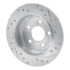 E-Line Drilled & Slotted Silver Brake Rotor, 2003-2007 Mopar, Position: Rear Left - image 4