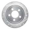 E-Line Drilled & Slotted Silver Brake Rotor, 2003-2007 Mopar, Position: Rear Right - image 1