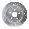 E-Line Drilled & Slotted Silver Brake Rotor, 2007-2018 Mopar, Position: Rear Left - image 3