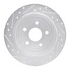 E-Line Drilled & Slotted Silver Brake Rotor, 2007-2018 Mopar, Position: Rear Right - image 3