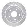 E-Line Drilled & Slotted Silver Brake Rotor, 2007-2018 Mopar, Position: Rear Right - image 4