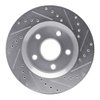 E-Line Drilled & Slotted Silver Brake Rotor, 2007-2018 Mopar, Position: Front Left - image 4