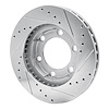 E-Line Drilled & Slotted Silver Brake Rotor, 1971-1991 Fits Multiple Makes/Models, Position: Front Left - image 1