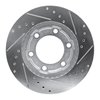E-Line Drilled & Slotted Silver Brake Rotor, 1971-1991 Fits Multiple Makes/Models, Position: Front Left - image 3