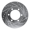 E-Line Drilled & Slotted Silver Brake Rotor, 1971-1991 Fits Multiple Makes/Models, Position: Front Right - image 1