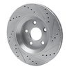 E-Line Drilled & Slotted Silver Brake Rotor, 2012-2018 Mopar, Position: Front Left - image 2