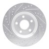 E-Line Drilled & Slotted Silver Brake Rotor, 2012-2018 Mopar, Position: Front Right - image 3