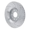 E-Line Drilled & Slotted Silver Brake Rotor, Fits Select Mopar, Position: Front Left - image 4