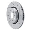 E-Line Drilled & Slotted Silver Brake Rotor, Fits Select Mopar, Position: Front Right - image 2
