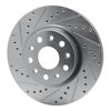 E-Line Drilled & Slotted Silver Brake Rotor, Fits Select Mopar, Position: Front Left - image 2