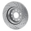 E-Line Drilled & Slotted Silver Brake Rotor, Fits Select Mopar, Position: Front Left - image 3