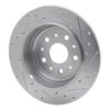 E-Line Drilled & Slotted Silver Brake Rotor, Fits Select Mopar, Position: Rear Left - image 3