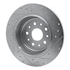 E-Line Drilled & Slotted Silver Brake Rotor, Fits Select Mopar, Position: Rear Left - image 1