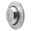 E-Line Drilled & Slotted Silver Brake Rotor, Fits Select Mopar, Position: Rear Left - image 2