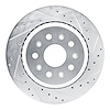 E-Line Drilled & Slotted Silver Brake Rotor, Fits Select Mopar, Position: Rear Right - image 1