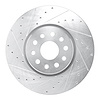E-Line Drilled & Slotted Silver Brake Rotor, Fits Select Mopar, Position: Front Left