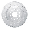 E-Line Drilled & Slotted Silver Brake Rotor, Fits Select Mopar, Position: Rear Left