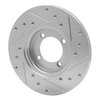 E-Line Drilled & Slotted Silver Brake Rotor, 1974-1987 Fits Multiple Makes/Models, Position: Front Left - image 3