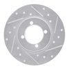 E-Line Drilled & Slotted Silver Brake Rotor, 1974-1987 Fits Multiple Makes/Models, Position: Front Right - image 2
