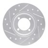 E-Line Drilled & Slotted Silver Brake Rotor, 1974-1987 Fits Multiple Makes/Models, Position: Front Right - image 4