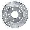 E-Line Drilled & Slotted Silver Brake Rotor, 1990-1990 Mopar, Position: Front Right - image 1