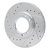 E-Line Drilled & Slotted Silver Brake Rotor, 1992-2004 GM, Position: Front Left, Rear Left - image 1