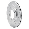 E-Line Drilled & Slotted Silver Brake Rotor, 1992-2004 GM, Position: Front & Rear Right - image 1