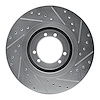 E-Line Drilled & Slotted Silver Brake Rotor, 1996-2006 GM, Position: Front Left, Rear Left - image 1