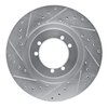 E-Line Drilled & Slotted Silver Brake Rotor, 1996-2006 GM, Position: Front Left, Rear Left - image 2