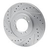 E-Line Drilled & Slotted Silver Brake Rotor, 1996-2006 GM, Position: Front Left, Rear Left - image 4