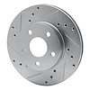 E-Line Drilled & Slotted Silver Brake Rotor, 1980-1989 GM, Position: Front Left - image 1