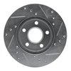 E-Line Drilled & Slotted Silver Brake Rotor, 1980-1989 GM, Position: Front Left - image 2