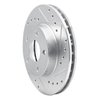 E-Line Drilled & Slotted Silver Brake Rotor, 1980-1989 GM, Position: Front Right - image 4