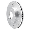 E-Line Drilled & Slotted Silver Brake Rotor, 1983-1996 GM, Position: Front Left - image 1