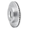 E-Line Drilled & Slotted Silver Brake Rotor, 1983-1996 GM, Position: Front Right - image 2