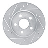 E-Line Drilled & Slotted Silver Brake Rotor, 1982-1982 GM, Position: Front Left - image 1