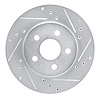 E-Line Drilled & Slotted Silver Brake Rotor, 1982-1982 GM, Position: Front Right - image 1