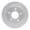E-Line Drilled & Slotted Silver Brake Rotor, 1988-1994 GM, Position: Rear Left - image 3