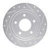E-Line Drilled & Slotted Silver Brake Rotor, 1988-1994 GM, Position: Rear Left - image 4