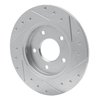 E-Line Drilled & Slotted Silver Brake Rotor, 1994-1999 GM, Position: Rear Left - image 2