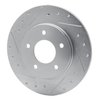E-Line Drilled & Slotted Silver Brake Rotor, 1994-1999 GM, Position: Rear Left - image 4