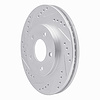 E-Line Drilled & Slotted Silver Brake Rotor, 1994-2001 GM, Position: Front Left - image 1