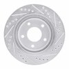 E-Line Drilled & Slotted Silver Brake Rotor, 1994-2001 GM, Position: Front Left - image 4