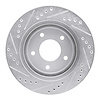 E-Line Drilled & Slotted Silver Brake Rotor, 1994-2001 GM, Position: Front Right - image 1