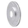 E-Line Drilled & Slotted Silver Brake Rotor, 1994-2001 GM, Position: Front Right - image 4