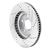 E-Line Drilled & Slotted Silver Brake Rotor, 1997-2005 GM, Position: Front Left - image 1