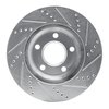 E-Line Drilled & Slotted Silver Brake Rotor, 1997-2005 GM, Position: Front Left - image 2