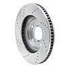 E-Line Drilled & Slotted Silver Brake Rotor, 1997-2005 GM, Position: Front Right - image 1