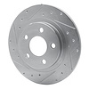 E-Line Drilled & Slotted Silver Brake Rotor, 1998-2005 GM, Position: Rear Left - image 1